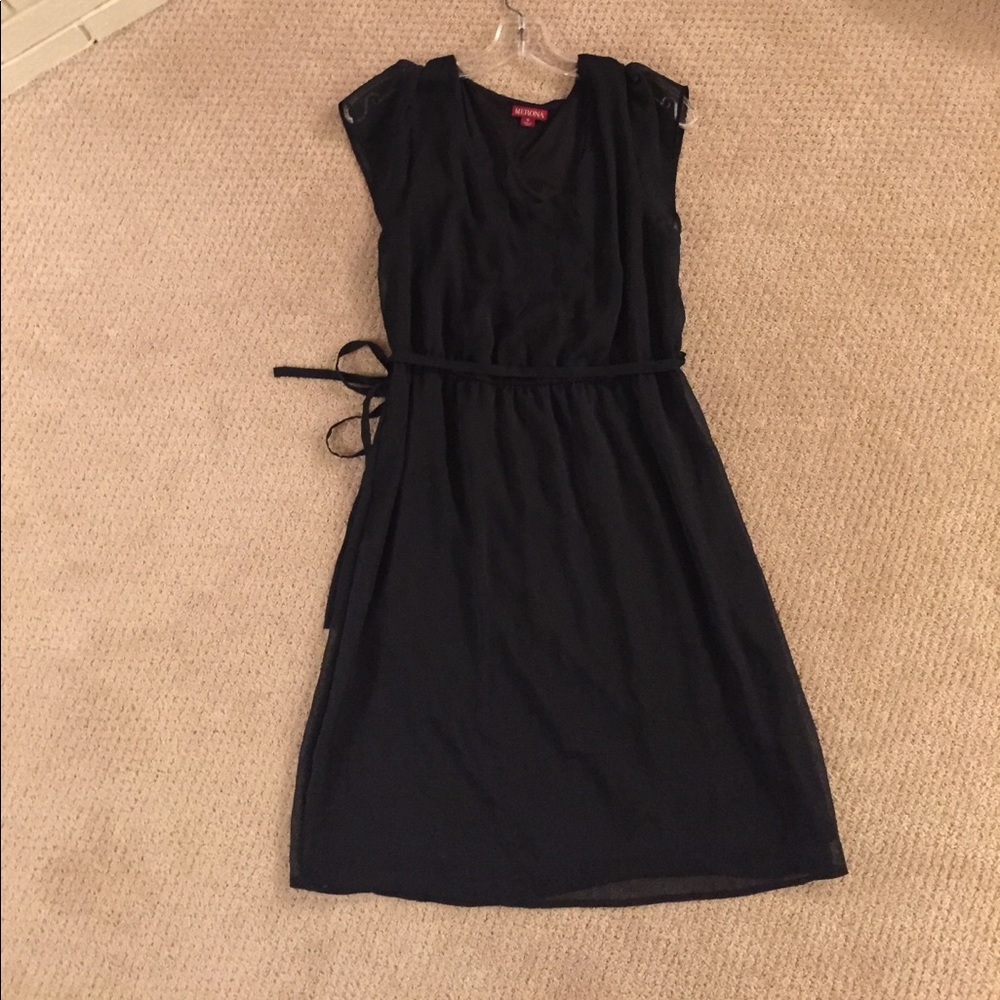 Airy black springtime dress